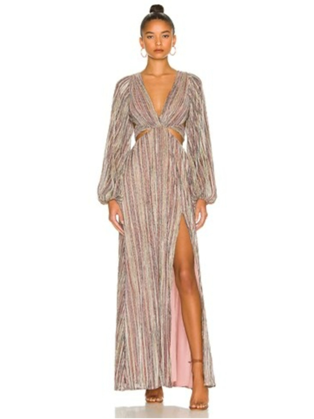 House of Harlow 1960 Jerri Maxi Dress Metallic Multi Small